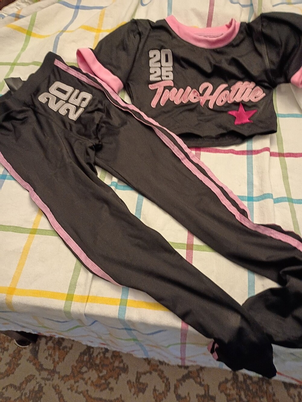 Black and Pink Track Pants